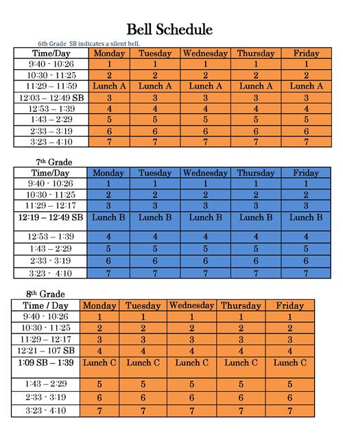 Bell Schedule
